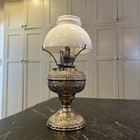 Spectacular Vintage “Miller Lamp” Embossed Kerosene Lamp Base W 6” Shade — photo 3
