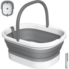 Collapsible Foot Soaking Tub with 138 Acupressure Nodes and Pumice Stone for Foo
