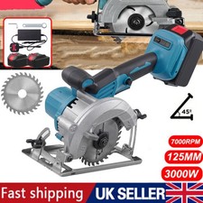 Electric Cordless Saw 21V 2Batteries & Charge Wood Circular Brushless For Cutter