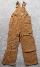 Carhartt Bib Overalls 26X21.5 boys kids Canvas Carpenter Duck uninsulated