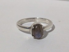 VINTAGE TESTED STERLING SILVER MODERNIST MOONSTONE SIZE 9 RING 2.8 GRAMS