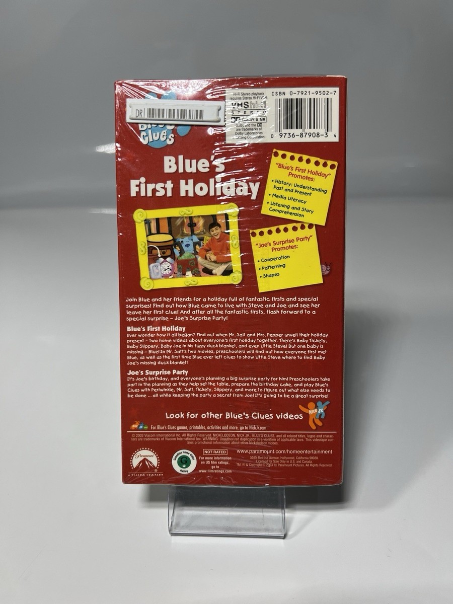 SEALED Blues Clues Blues First Holiday VHS Tape 2003 Nickelodeon