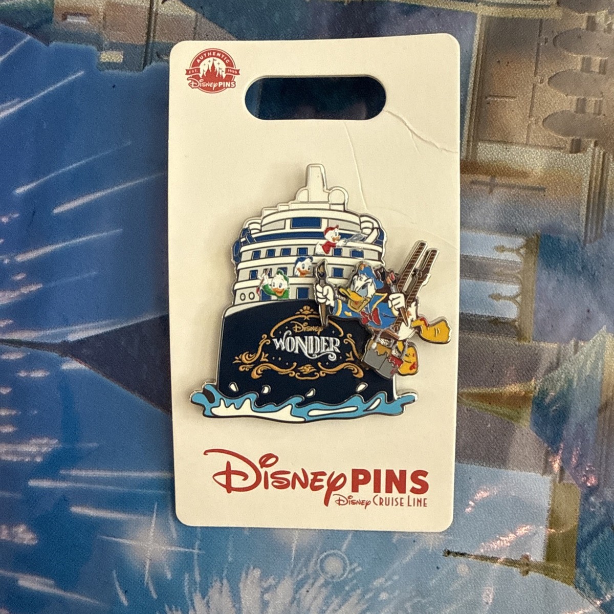 DCL Disney Cruise Line Pin Donald & Nephews Exclusive Moving