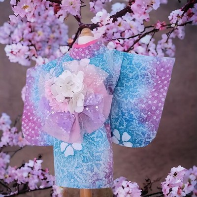 Arimatsu Shibori Pet Yukata ''Shinonome'' for Dogs & Cats