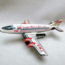 Vintage Tin Plane Transworld Airlines Twa Made In Japan 1960