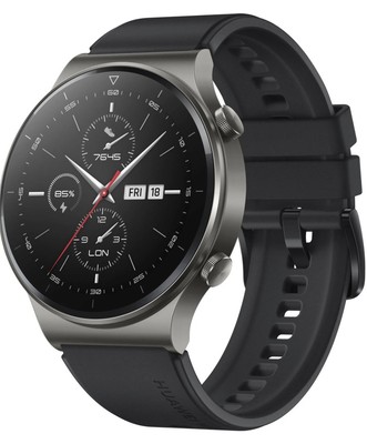 New Sealed Huawei Watch GT 2 Pro 47mm Titanium Case Night Grey with Black Strap