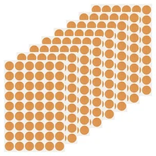 432 Pcs Dia. 21mm/0.8" Hole Cover Stickers, Orange Wood