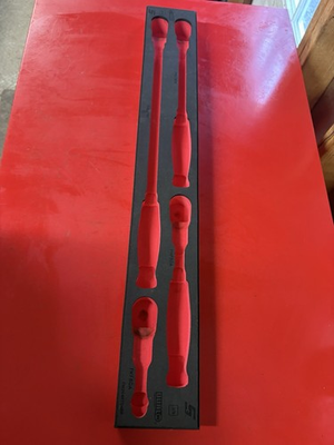 #ad #ad Snap On 3 8 FM204RT04BR 4pc. Soft Grip Ratchet Handle Foam Organizer $99.00