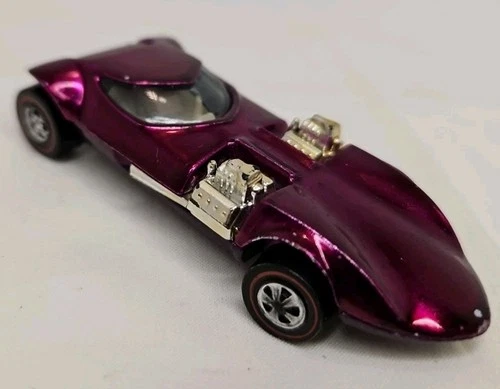 Vintage Hot Wheels Redline 1969 Scarce Magenta Twinmill - White Int.
