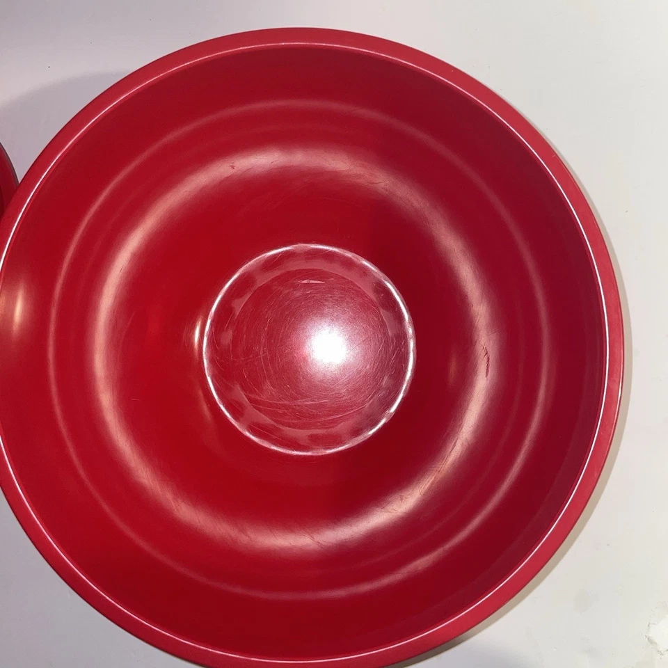 Juego de 4 cuencos medidores Sur la mesa melamina roja anidación 1/8 a 12 tazas de colección Foto 3 de 4