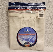 Indera NOS Thermal Pants Mens Large 38-40 Heavyweight Raschel Knit Long Johns