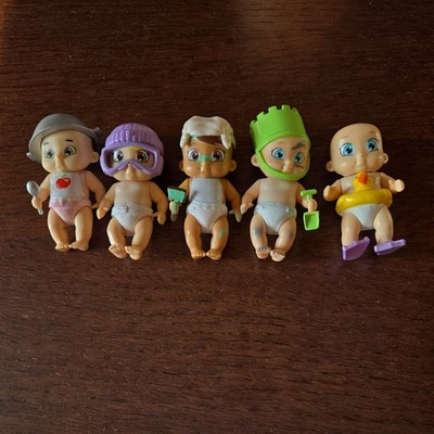 Baby Secrets Head Start  Toy Mini Dolls Lot of 5 Dolls + TUB