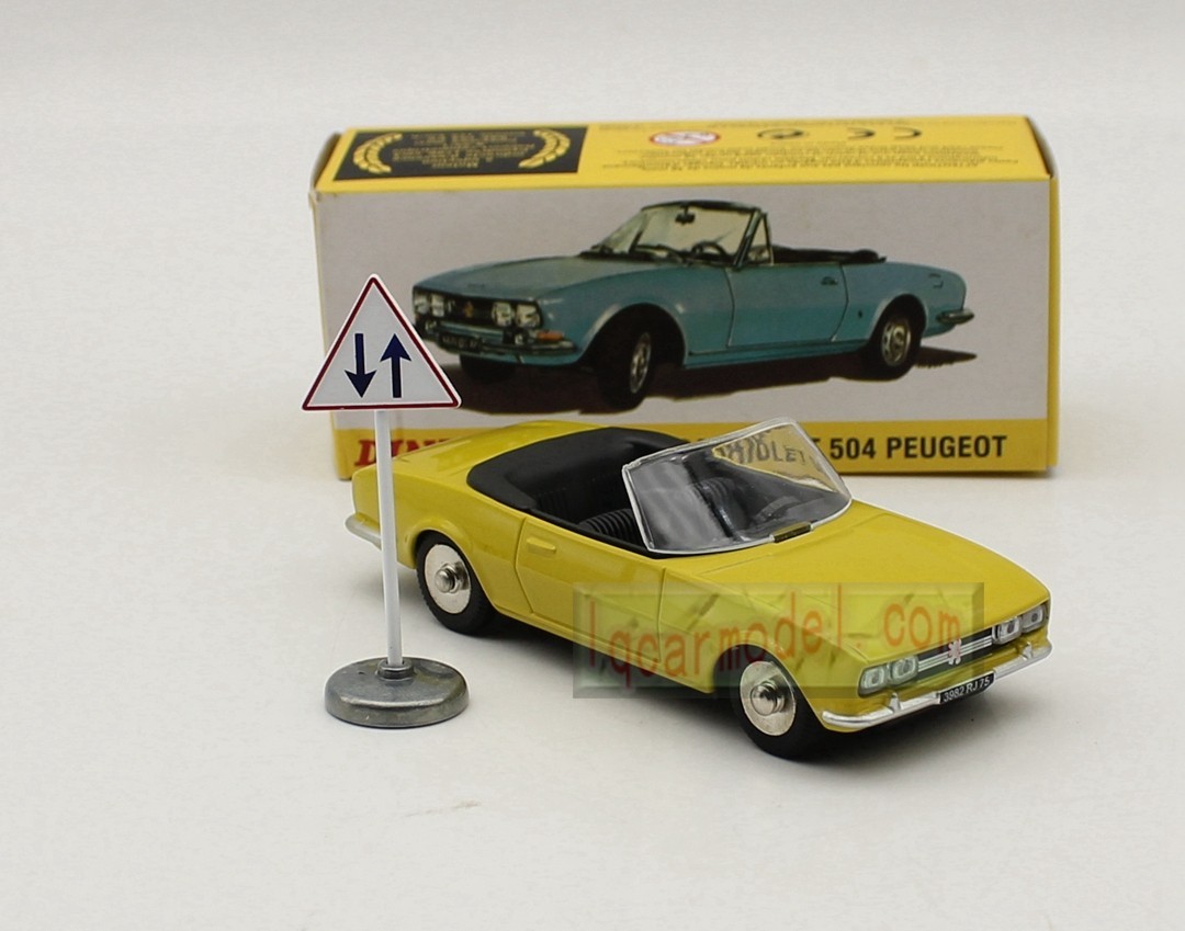 Dinky Toys 1423 – Peugeot 504 Cabriolet Vert Métal 1/43 Atlas