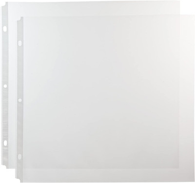 50 pack Scrapbook Refill Pages & Top Load Clear Plastic Sleeves 12x12 - 0.16 Mm