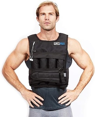  20LBS - 150LBS Adjustable Weighted Vest Wtih 40 lbs WITH SHOULDER PADS Black