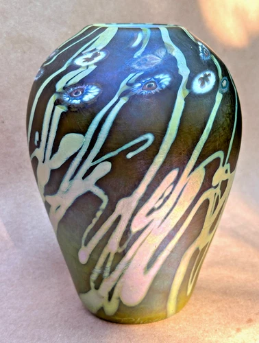 Early 1982 Carl Radke Phoenix Studios Art Glass Vase