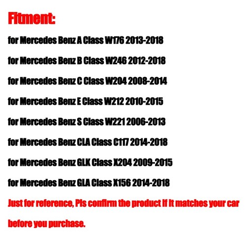 For Mercedes Benz W176 W204 W221 W246 Side Wing Mirror Cover Cap Carbon Fiber - Picture 4 of 11