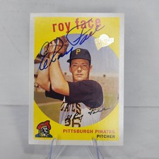 1959 Topps Baseball Trading Card Elroy Face #339 signed autograph VG+