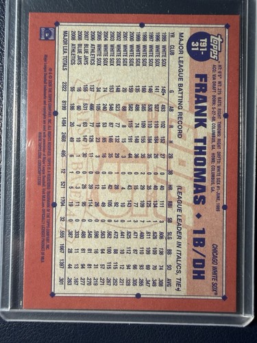 Frank Thomas 2026 Topps Japan '91 Topps Koi Fish #T9131 Chicago White Sox SP - Picture 2 of 2