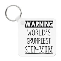 Warning World's Grumpiest Schritt-Mum SchlüSselanhäNger Awesome Beste Muttertag