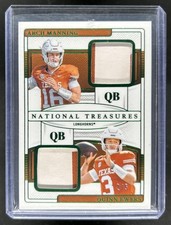 2025 National Treasures Arch Manning Quinn Ewers Team Dual Emerald Patch #2/5