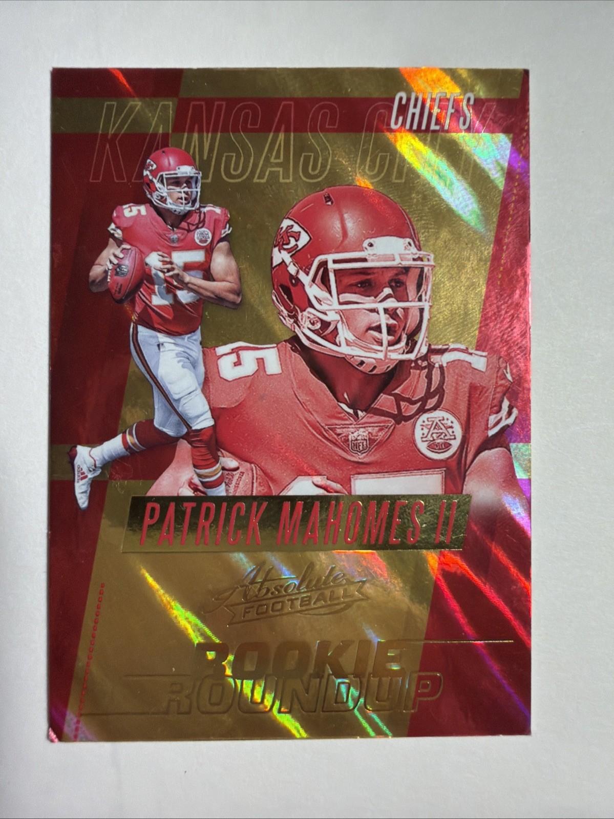 2017 Panini Absolute Rookie Roundup Patrick Mahomes II #20 Rookie RC Holo