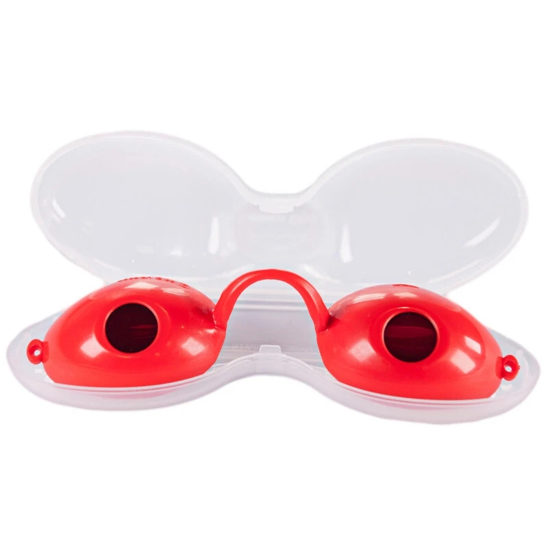 Solarium Gafas Protección Ocular Gafas UV para Banco de Sol en Estuche (Rojo)