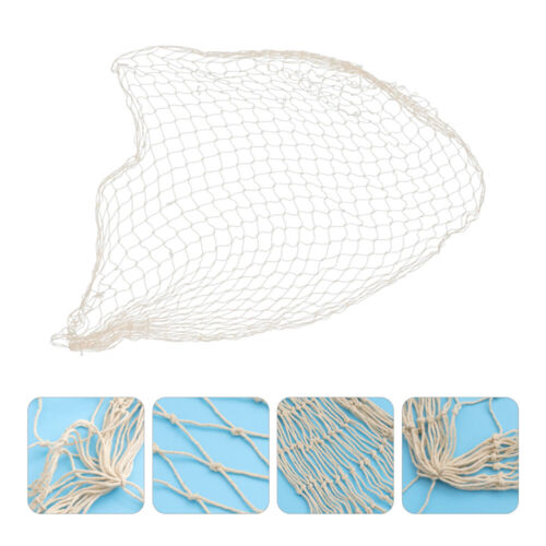 Outdoor Fish Net Decorative Wall Hanging for Pirate, Nautical Party - Beige - 第 1/12 張圖片