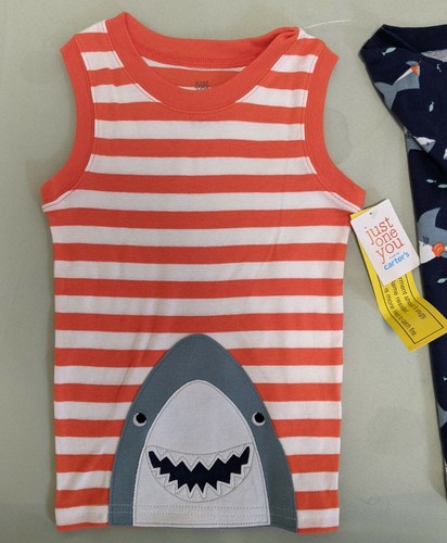 New 4 pieces 5T Carter's Shark Pj's - Picture 5 of 6