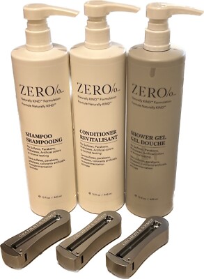 Gilchrist & Soames Zero% Shampoo,  Conditioner & Shower Gel Nat Kind +3 Brackets