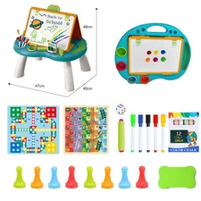 Double-Sided Drawing Board Easel for Kids – 52-Piece Art Station Set  Whiteboard