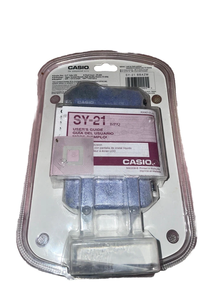 Casio SY-21 Water Resistant Portable Color 2.3" LCD Analog TV  Sealed - Image 2 of 2