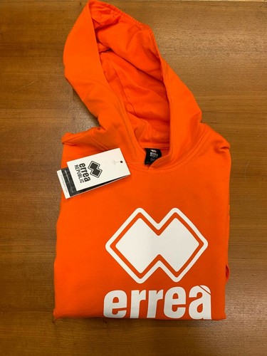 FELPA ERREA CON CAPPUCCIO COLORE ARANCIO BIG LOGO BIANCO TAGLIA XXS-YXS  PROMO | eBay