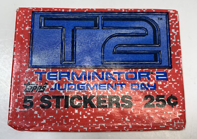 Terminator 2 Sticker Cards Terminator 2 Judgment Day Stickers Trading Cards One Unopened Pack | eBay