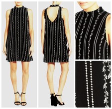 BOHO CHIC  WAY- IN  EMBROIDERED OPEN  BACK  SHIFT DRESS   NEW  Nordstrom