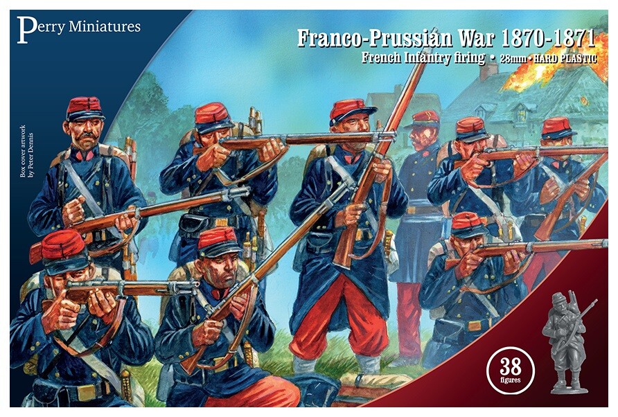Миниатюры Перри: Франко-прусская война: Огневой рубеж французской пехоты - 38 фигурок