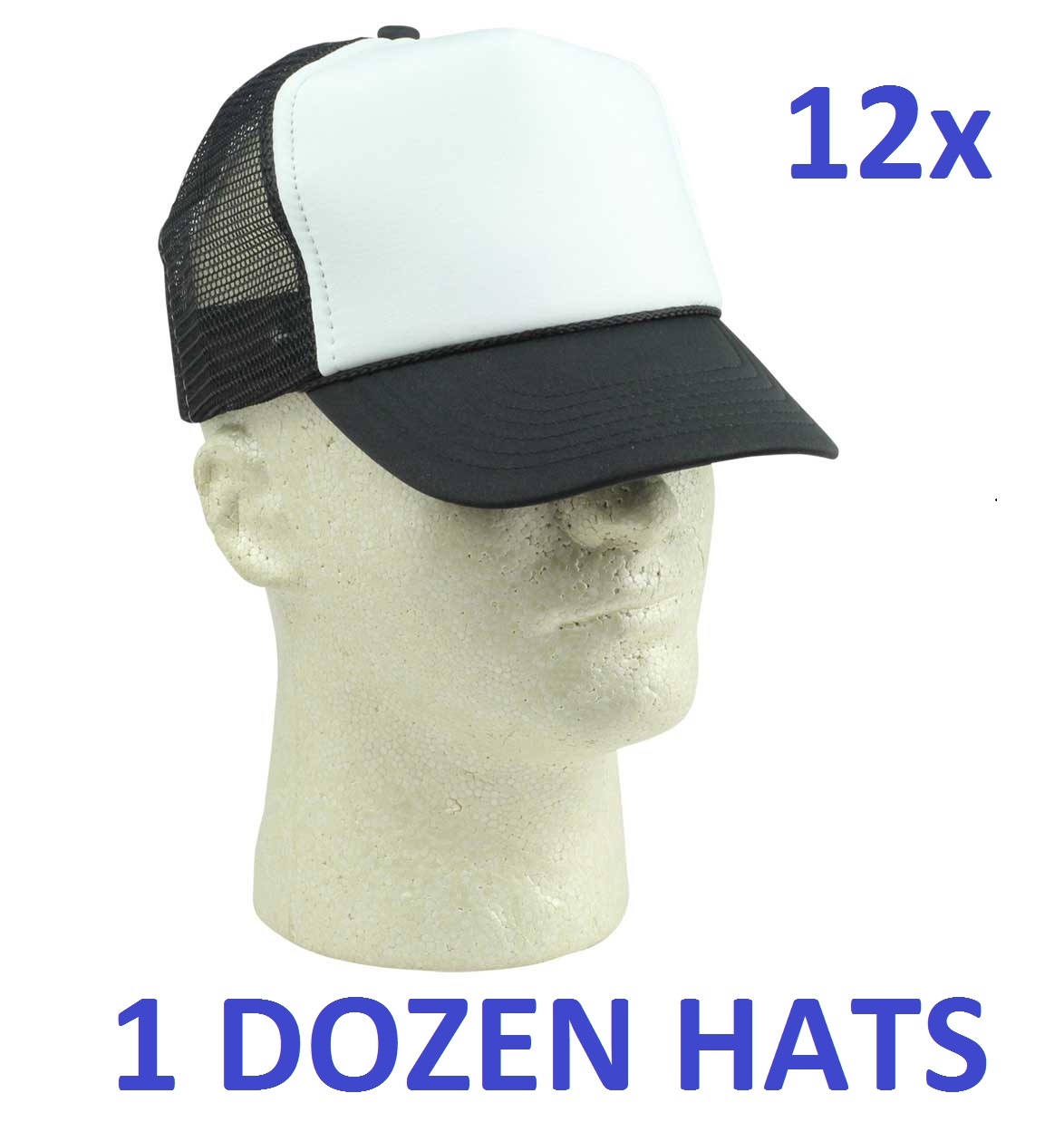 Poly-foam Trucker Caps Adjustable Black 