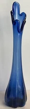 Norleans Five Finger Cobalt Blue Swung Vase 13.5 Inches Tall