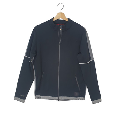 Adidas Adicross Size M Black Grey Prime Knit Long Sleeve Golf Track Jacket