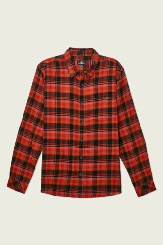 O'neill Portland Stretch Flannel Shirt For Men | Chocolate Chip | Size Small | Cotton