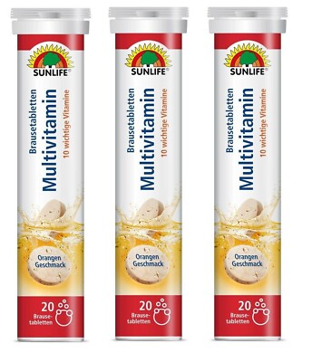 Sunlife Multivitamin Brausetabletten 3x20 Stück 3er-Pack
