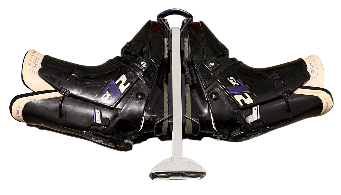 Stivali da sci vintage Salomon 330 335 da uomo taglia 11 5 12 HTC con supporto