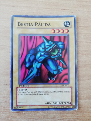 Karte Yu-Gi-Oh! Spanisch 1996 / BESTIA PALIDA / BIK-S031 / 1. Auflage