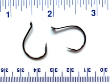 100 Gerry's Tackle Black Wacky Worm Wide Gap Octopus Fish Hooks size 2