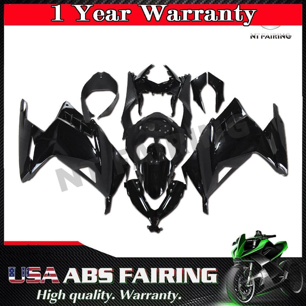 NTU Plastic Gloss Black Fairing Fit for Kawasaki Ninja EX300 2013