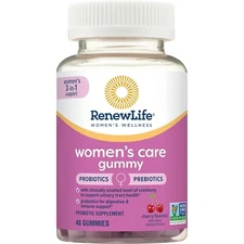 Women's Care Cherry Prebiotic and Probiotic Gummies, Digestive, Urinary Tract an