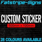 CUSTOM VINYL STICKERS PERSONALISED STICKER CAR VAN WINDOW DECAL BIKE MOTORHOME