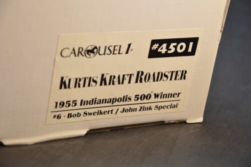CAROUSEL 1 4501 KURTIS KRAFT ROADSTER 1955 INDIANAPOLIS 500 WINNER 1/18 SWEIKERT - Foto 11 di 11