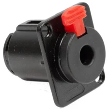 PROCRAFT PC-TJ084A 1/4" TRS D Type Panel Mount Locking Jack - BLACK
