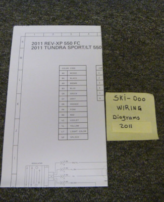 2011 Ski-Doo Tundra Sport LT 550 Snowmobile Electrical Wiring Diagrams Manual